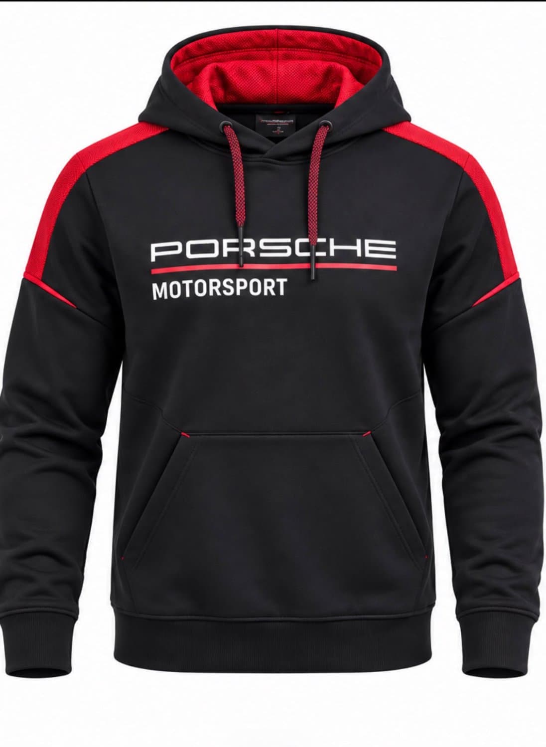Puma Porsche Essential Hoodie LS, heren, zwart-rood, maat M