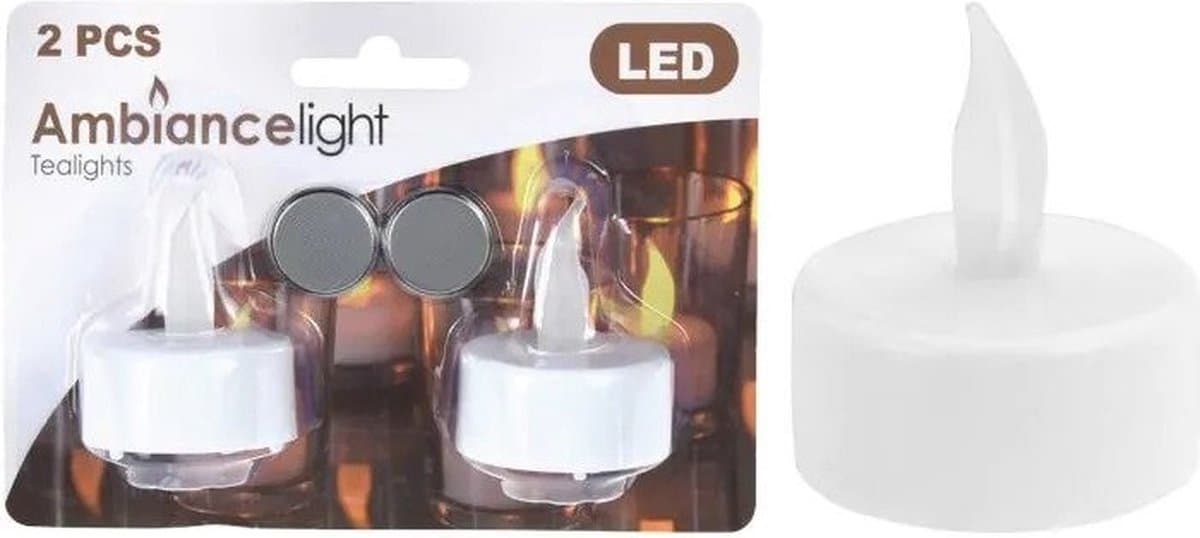 Koopman - LED Theelicht Set - Bezorgd met Batterijen - Realistisch Flikkereffect - Veilig en Geurloos