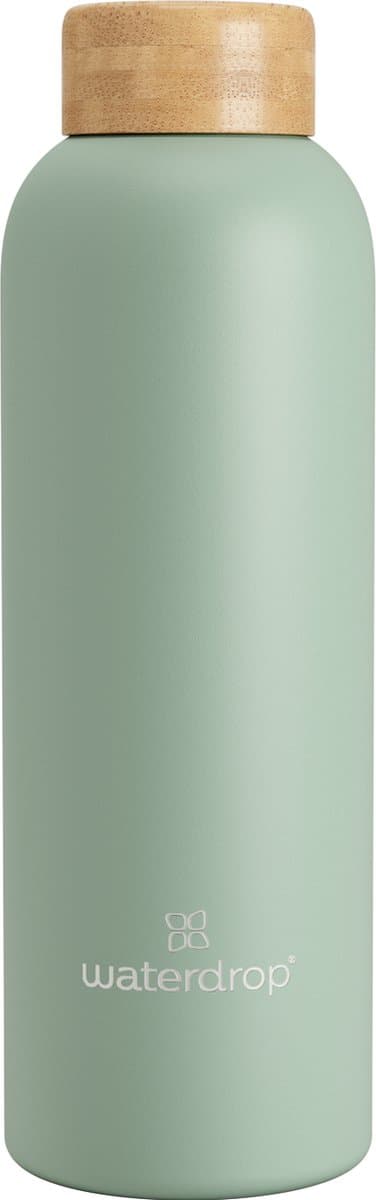 waterdrop® Thermosfles - 600 ml - Roestvrij Staal - Mat Olijf