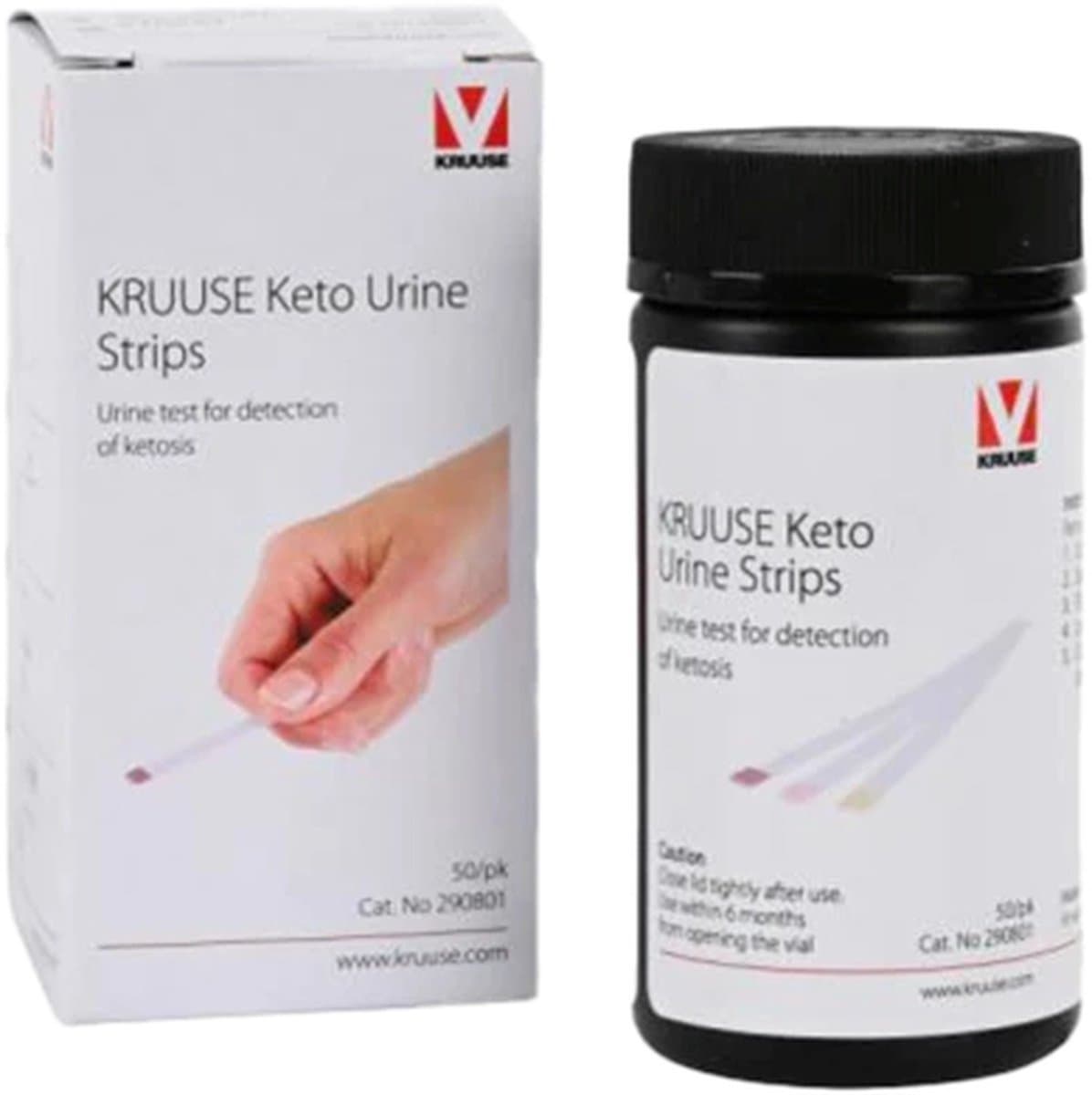 Kruuse Keto Urine Test Strips - Monitoren na het afkalven - Meet ketonenlichamen - 50 Strips