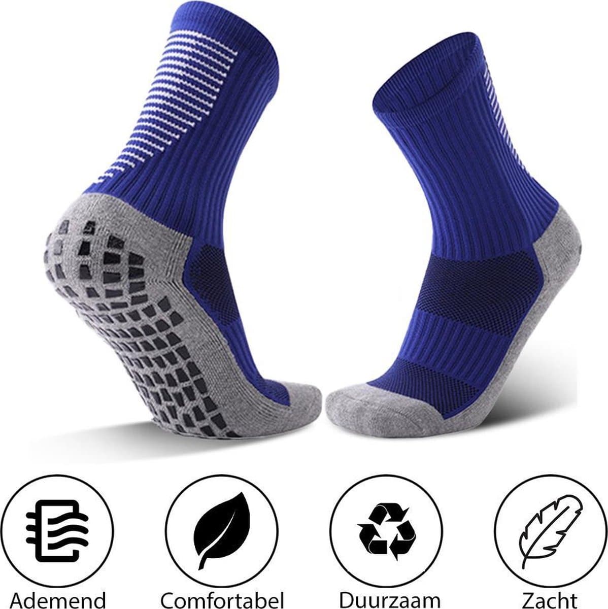 MyStand® Gripsokken Voetbal Unisex - Blauw - One Size