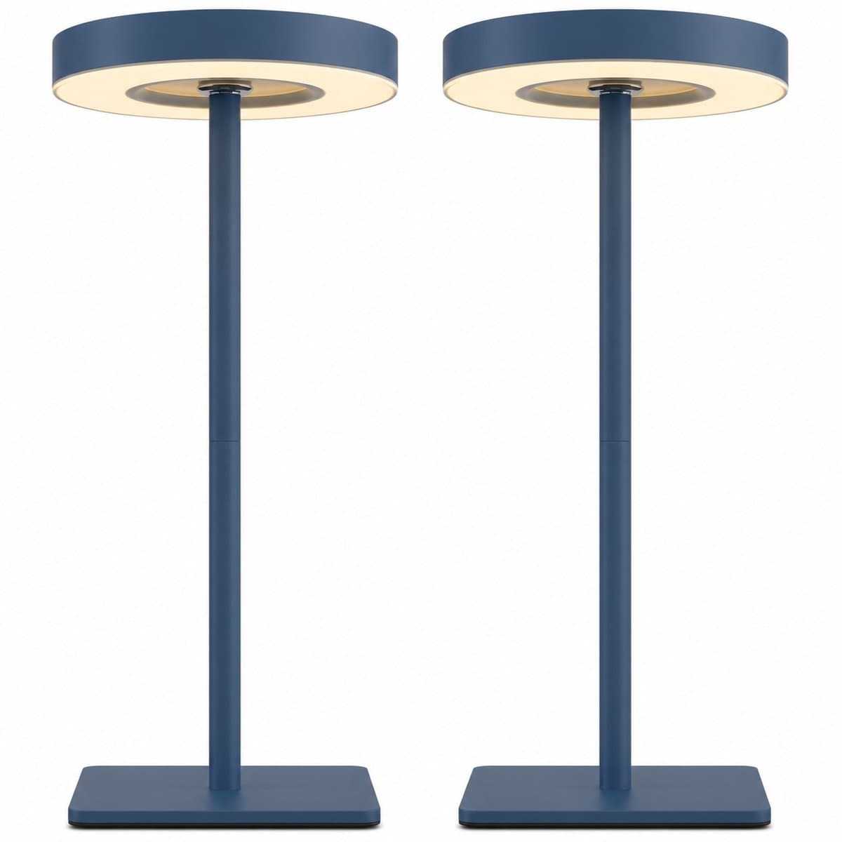 Nook - Oplaadbare tafellamp 2-pack - Blauw - Draadloos - LED & 3 lichtstanden - Bureaulamp of nachtlampje