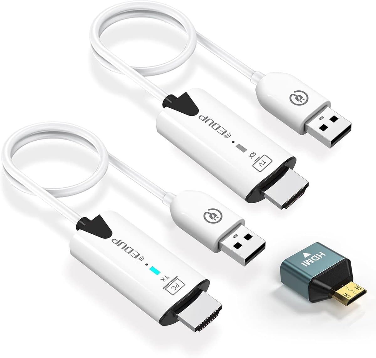 Thijox - Draadloze HDMI-zender en ontvanger 1080p, HDMI-extender voor PC, laptop, PS4/5, 50m bereik, plug & play, video-audioprojectie naar TV/Project