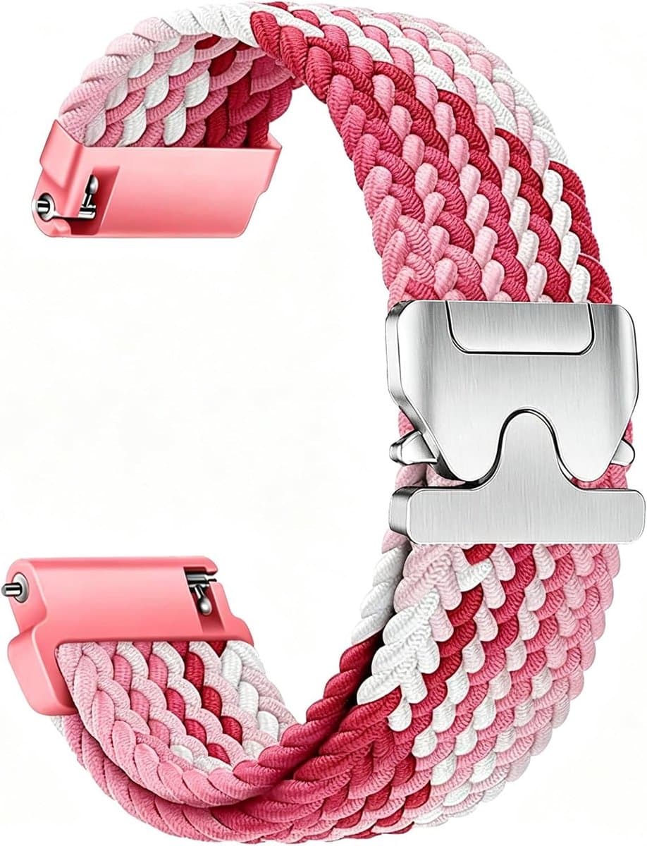 Woven Nylon Horlogeband 18mm 19mm 20mm 22mm voor Garmin, Galaxy, Amazfit en Huawei - Unisex Snelle Bevestiging Parachute Gesp Vervangband