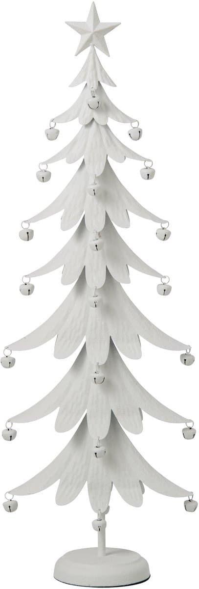 J-Line Kerstboom - ijzer - wit - large