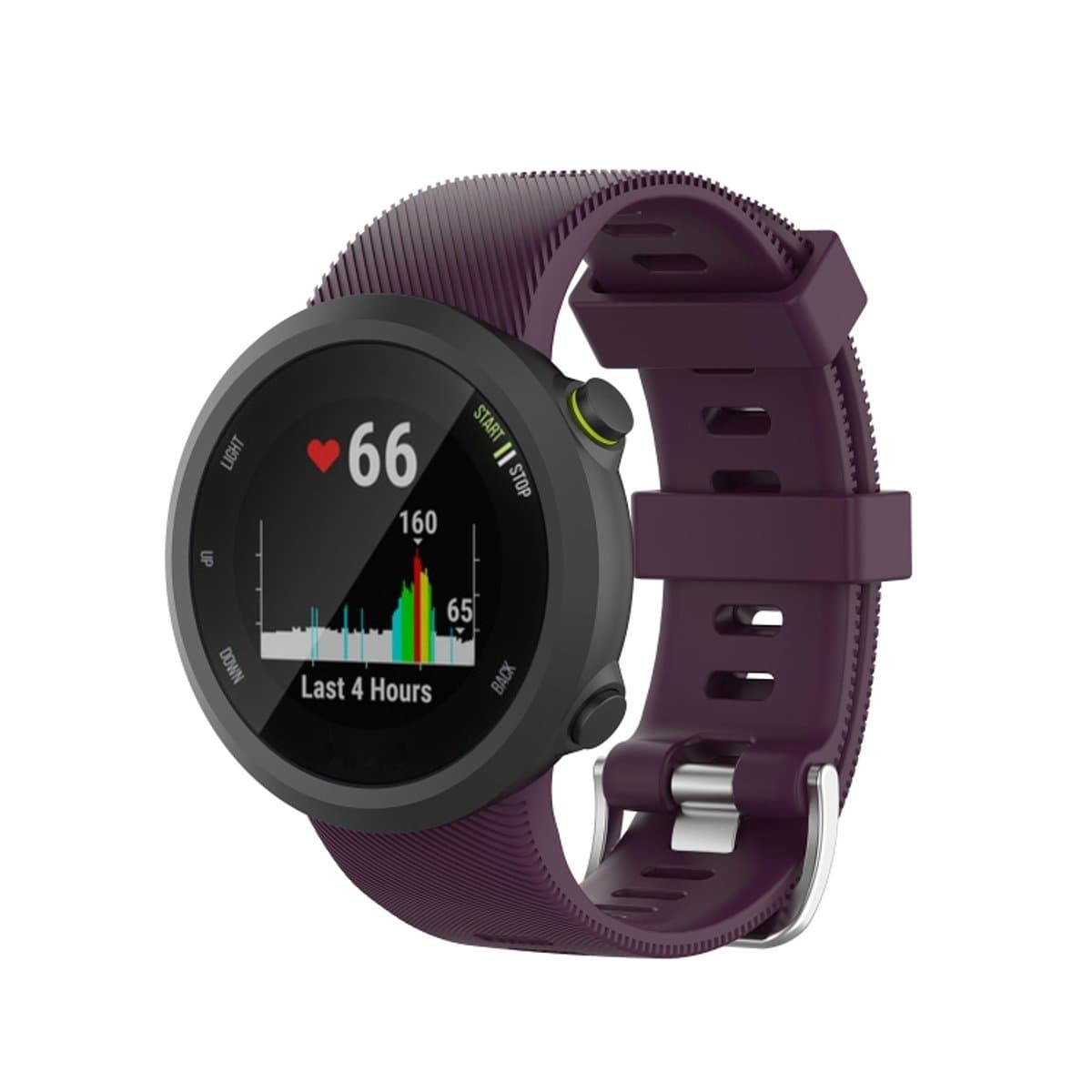 Voor Garmin Forerunner 45/Forerunner 45 S Universele Twill Effen Kleur Siliconen Horlogeband (Paars)