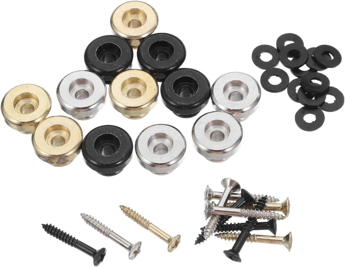 Gitaarband Sluitingen - Metalen Knoppen - Muziek Maken - Anti-slip Ontwerp - 12 Stuks - Diverse Kleuren