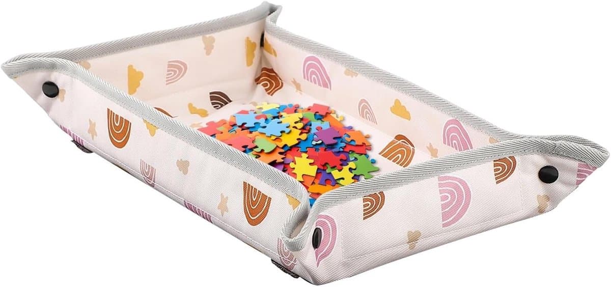 Vliegtuig Dienbladhoes - Reis Tafelkleed - Kinderen Vermaken - Waterdicht Cartoonpatroon - 40x30 cm - Regenboog