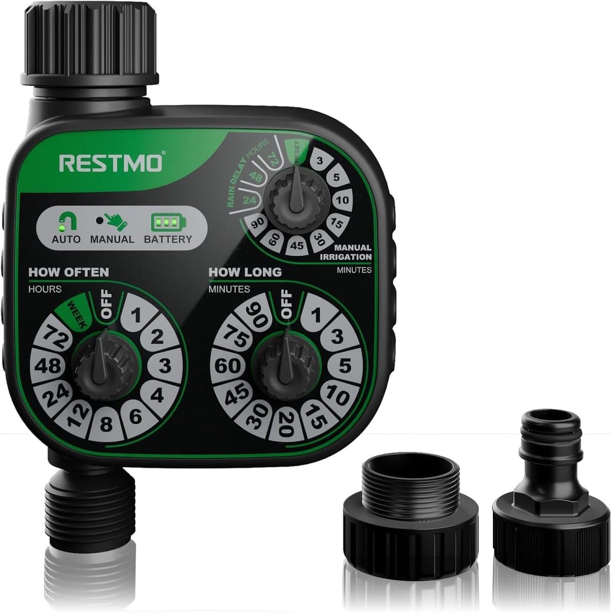 Multifunctionele Irrigatie Controller met Drie Knoppen, Ideaal voor Tuinslangen en Buitenkranen, Perfect voor Grondbesproeiing en Tuinonderhoud, 1 Zone