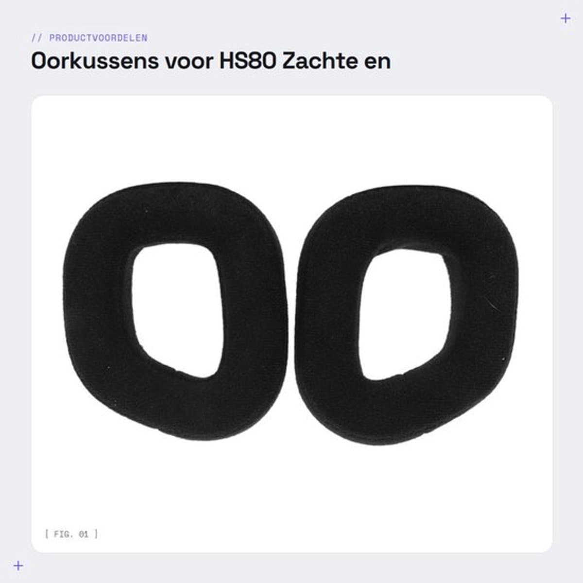 Oorkussens Zacht en Ademend - Vervangende Oorkussencup - Compatibel met HS80 - Flexibel en Duurzaam - Flanel/Spons Materiaal - Hoofdtelefoon Oorkussens