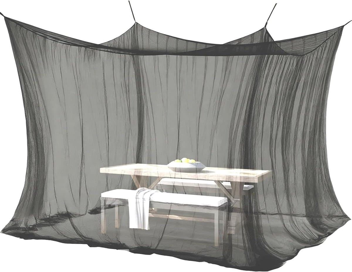 XXL Muggennet - Insectenbescherming Tent - Onverstoord Zitten - Doosvorm Model - 300x300x250 cm - Wit