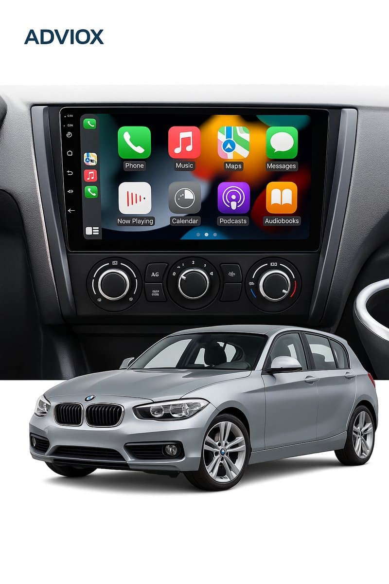 ADIVOX 9 inch geschikt voor BMW 1 Serie 2004-2012 Android 14 4GB/64GB 8CORE CarPlay/Auto/Wifi/GPS/RDS/DSP/5G/QLED