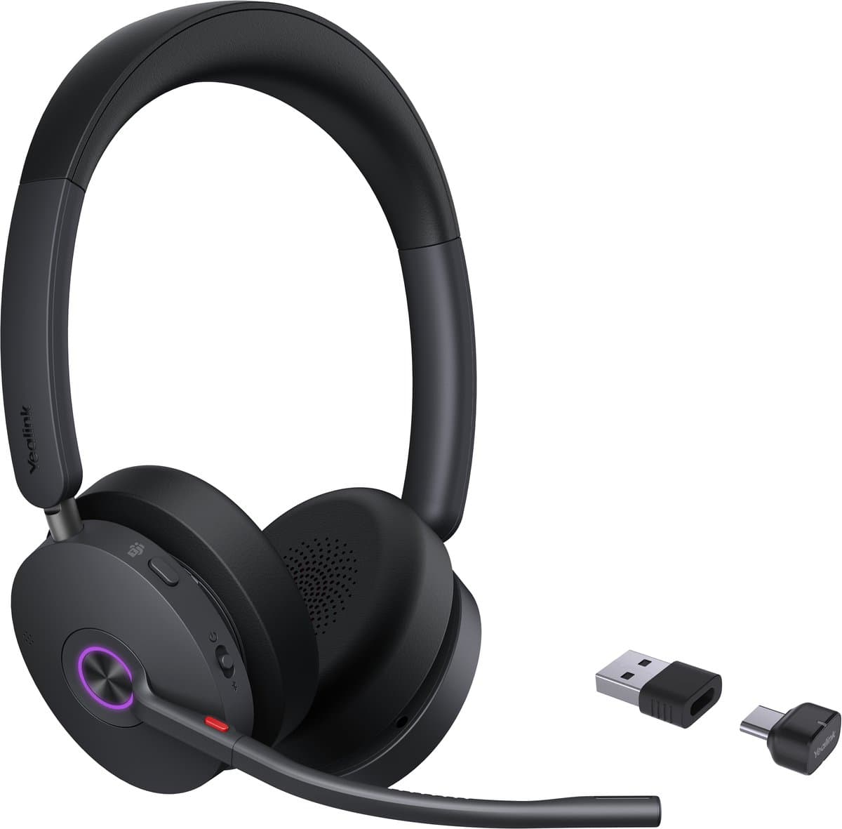 Yealink BH74 Teams USB-C/A - Headset On ear - Bluetooth - Draadloos - USB-A, USB-C - Noice-canceling - Zwart