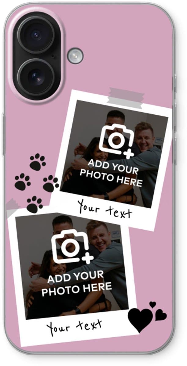 Gepersonaliseerd - Case Company® - Hoesje geschikt voor iPhone 16 hoesje - Polaroid N°4 - Soft Cover Telefoonhoesje - Bescherming aan alle Kanten en Schermrand