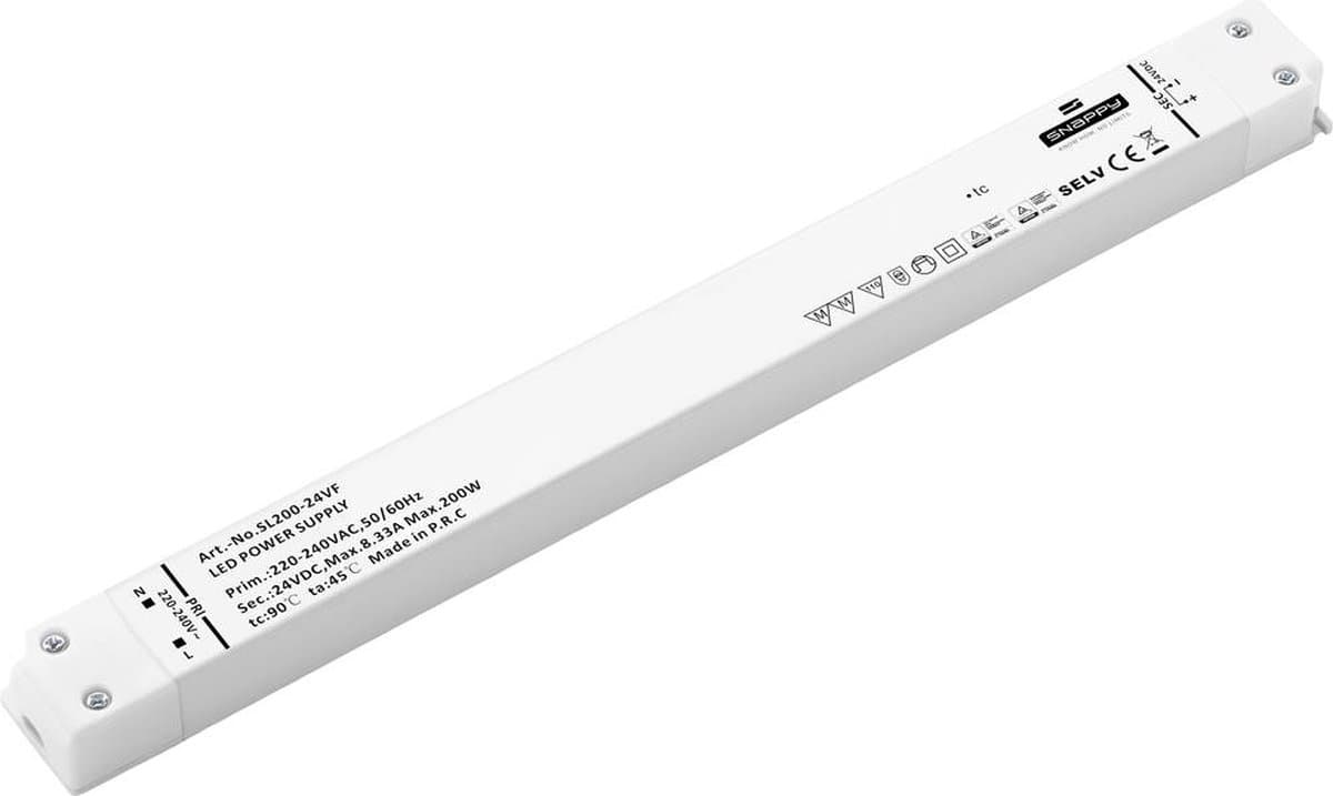 Dehner Elektronik LED 24V200W-MM-EU LED-transformator, LED-driver Constante spanning 200 W 8.33 A 24 V/DC Geschikt voor