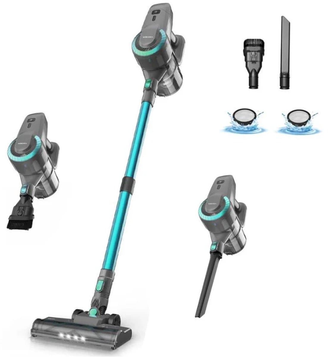 stofzuiger - stofzuiger zonder zak - Draadloze Staande Stofzuiger, - 20kpa Ultra Lichtgewicht Stokstofzuiger Voor Tapijt, Harde Vloer, Auto, Dierenhaar