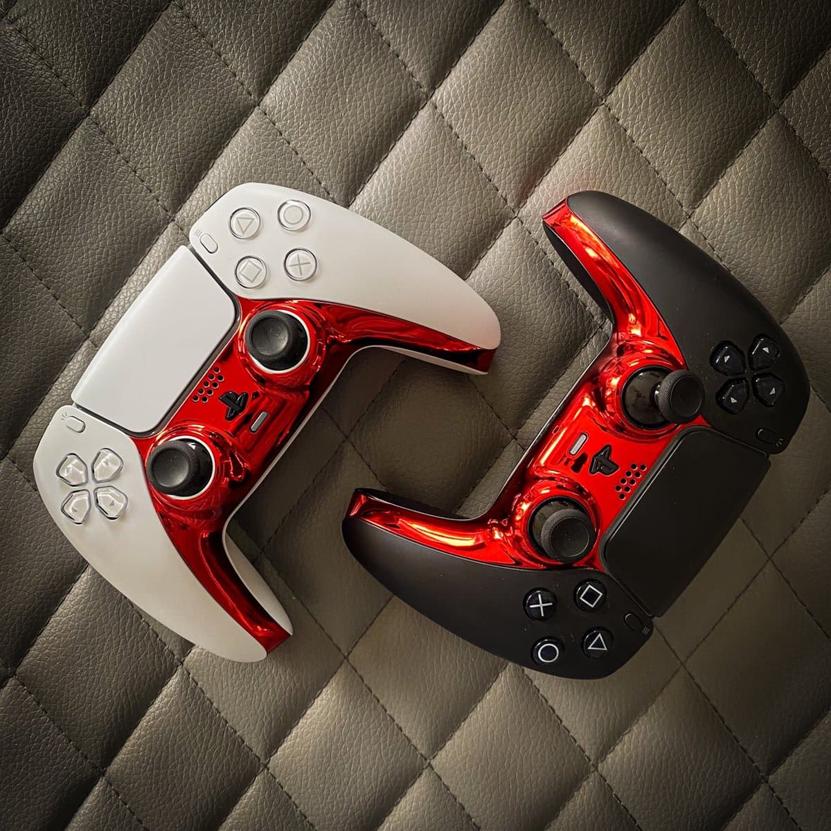 Controller behuizing faceplate - geschikt voor de Playstation 5 controller - Rood Chroom