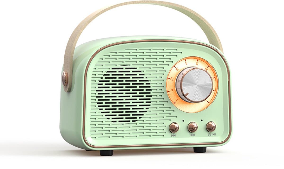 Draagbare desktop subwoofer retro Bluetooth-luidspreker - Roze