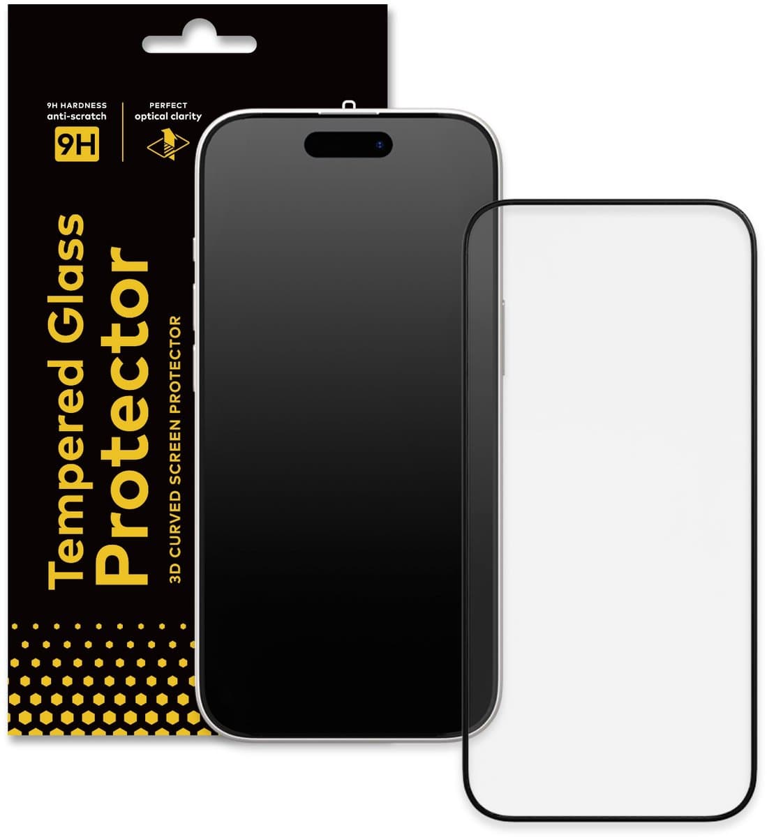 Rhinoshield, Oleofoob gehard glas screenprotector Geschikt voor Apple iPhone 15 Plus, Transparant