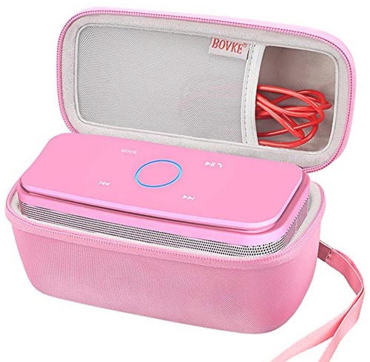 Draagbare Bluetooth Speaker Beschermende Harde EVA Reis Huls - Roze