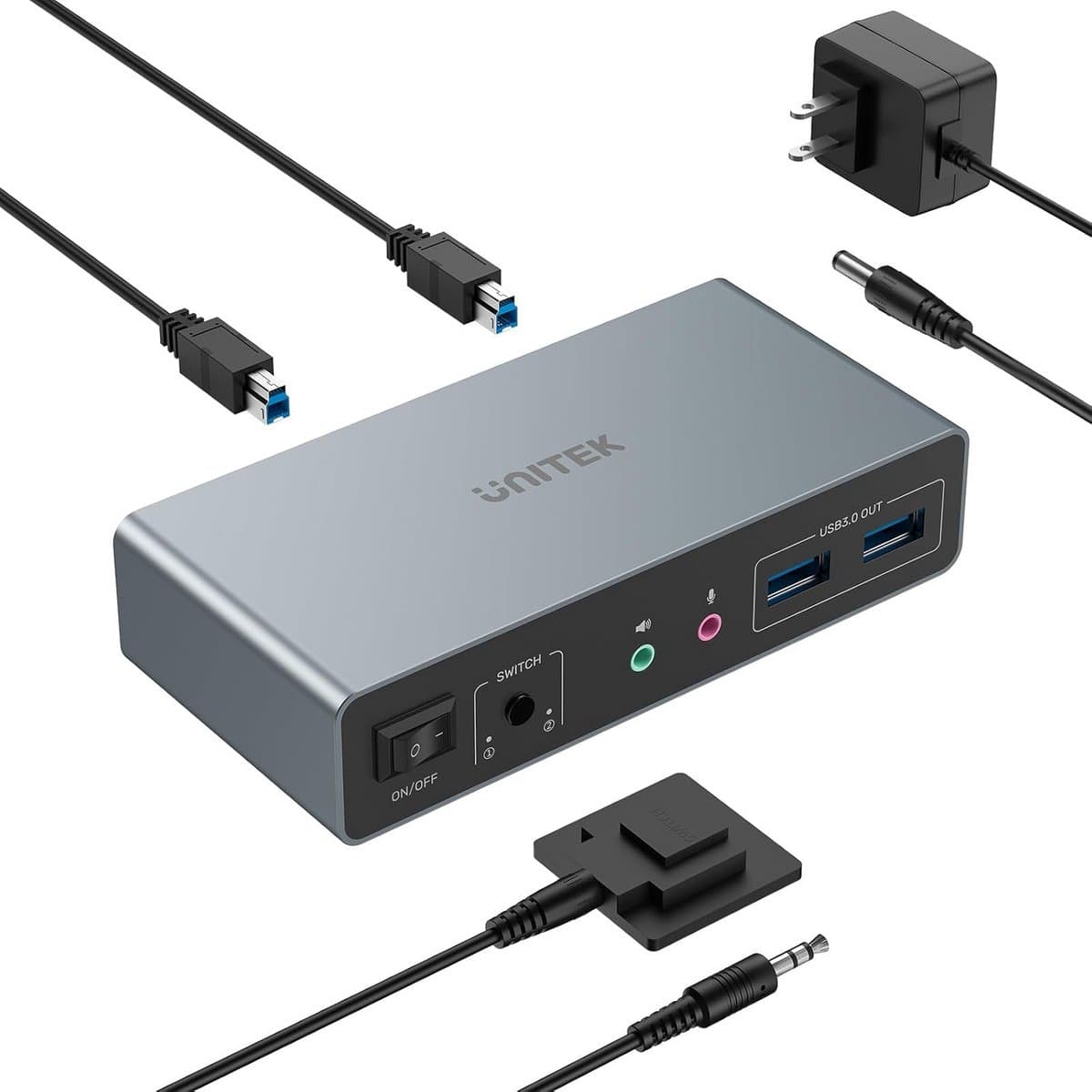 KVM-schakelaar voor 2 monitoren en 2 computers - 4K@60Hz, USB 3.0 met 3 poorten