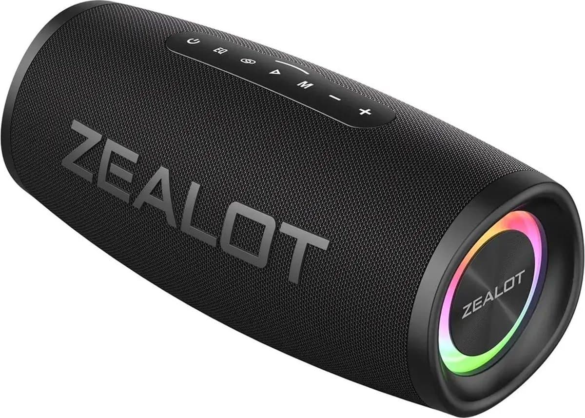 Zealot S56 Bluetooth Speaker - RGB - Uitstekende Bass - Waterdicht - 3D Surround sound - Speaker - Muziek - Luidspreker - Draadloos - Outdoor - Zwart - 40W