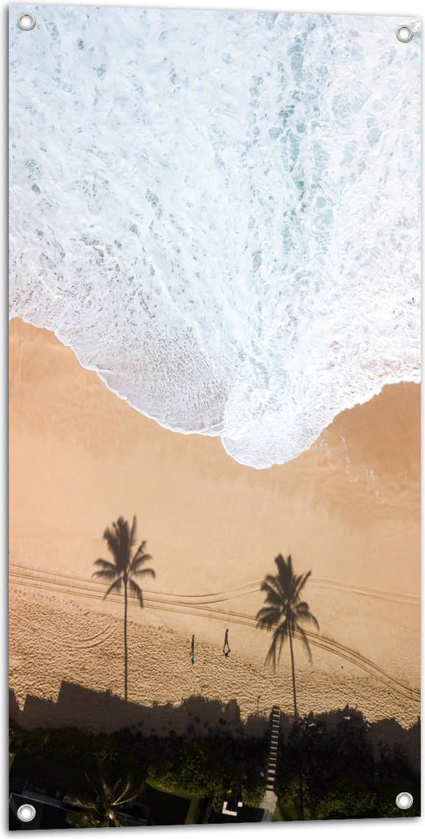 Tuinposter – Strand en Zee - 50x100 cm Foto op Tuinposter (wanddecoratie voor buiten en binnen)