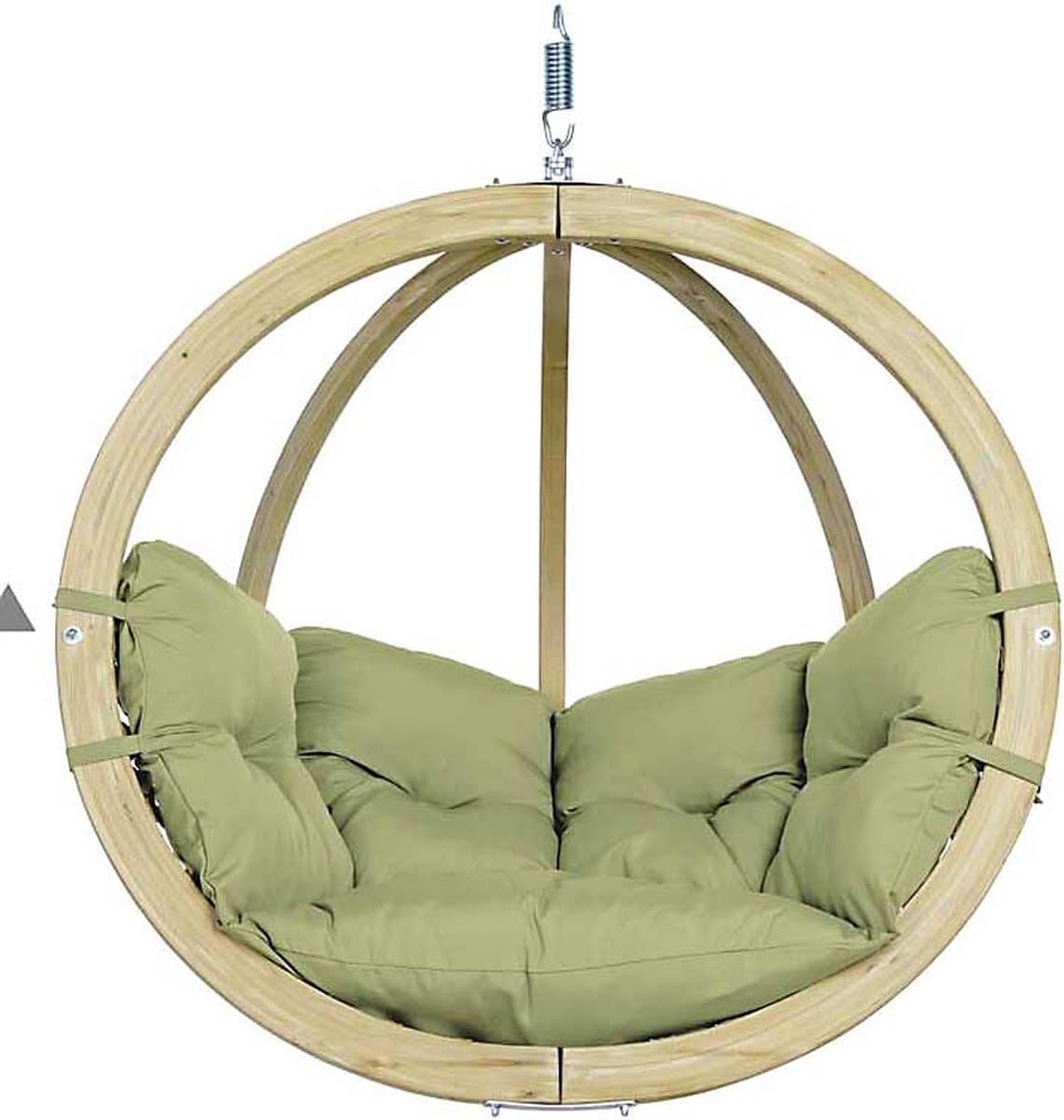 Amazonas Globo Chair Hangstoel Olive - 1 Persoons - Hout - Weerbestendige kussens