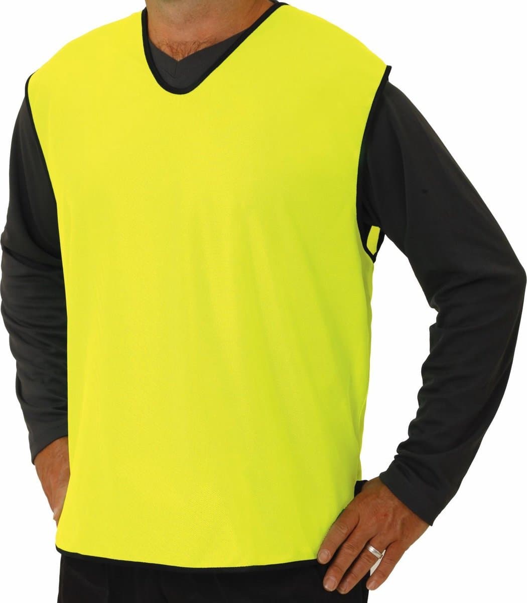 10 x Pirotti mesh trainingsovergooier /  hesje - fluor geel - maat: large