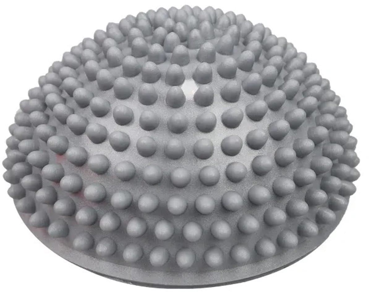 WiseGoods Premium Evenwichtsbal Set - Balansbal Yoga / Sport - Diameter 16x8CM - Balanstrainer - Belastbaar Tot 150KG - 2st Grijs