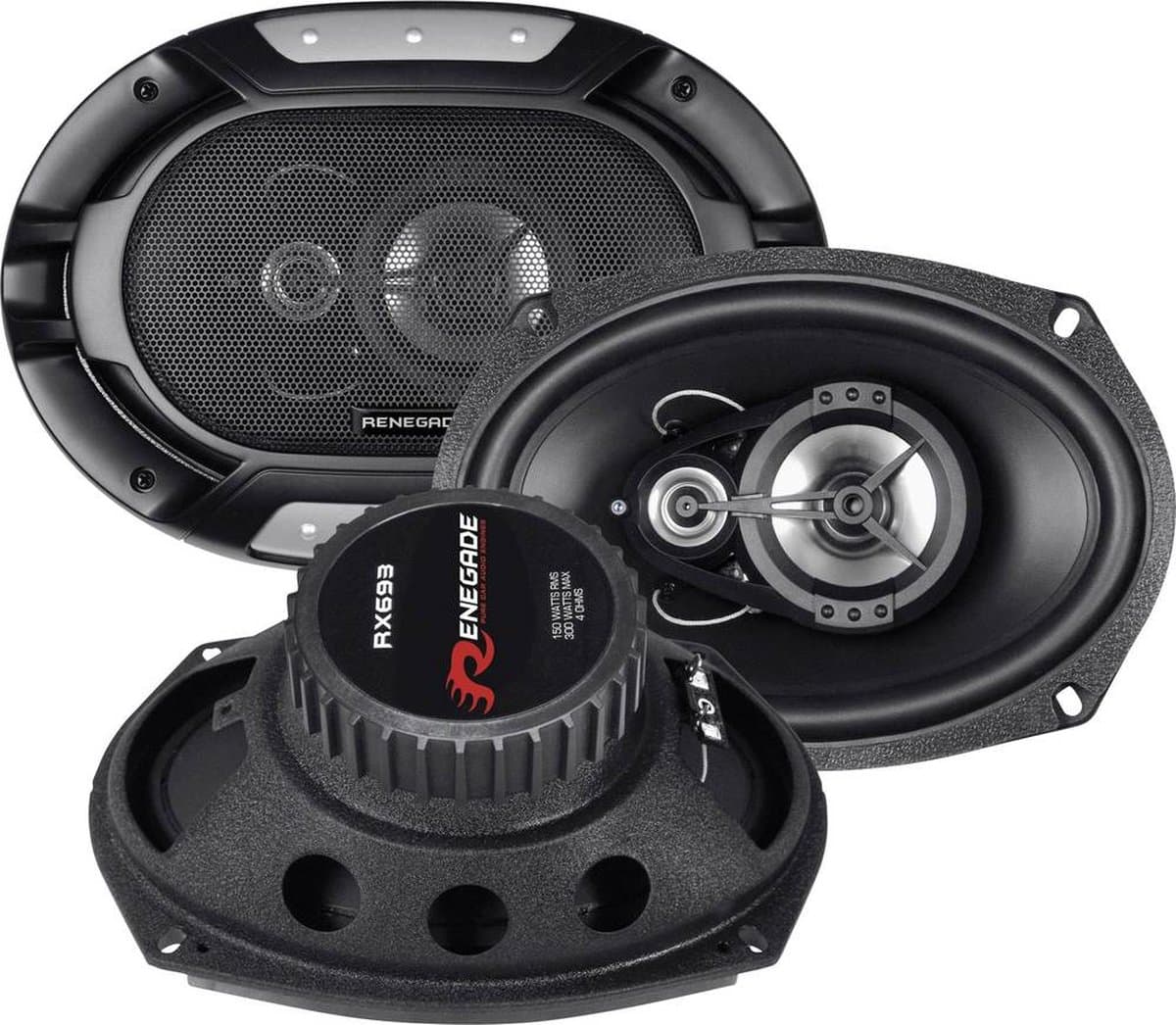 Renegade RX693 3-weg triaxiale inbouwluidspreker 300 W Inhoud: 1 paar