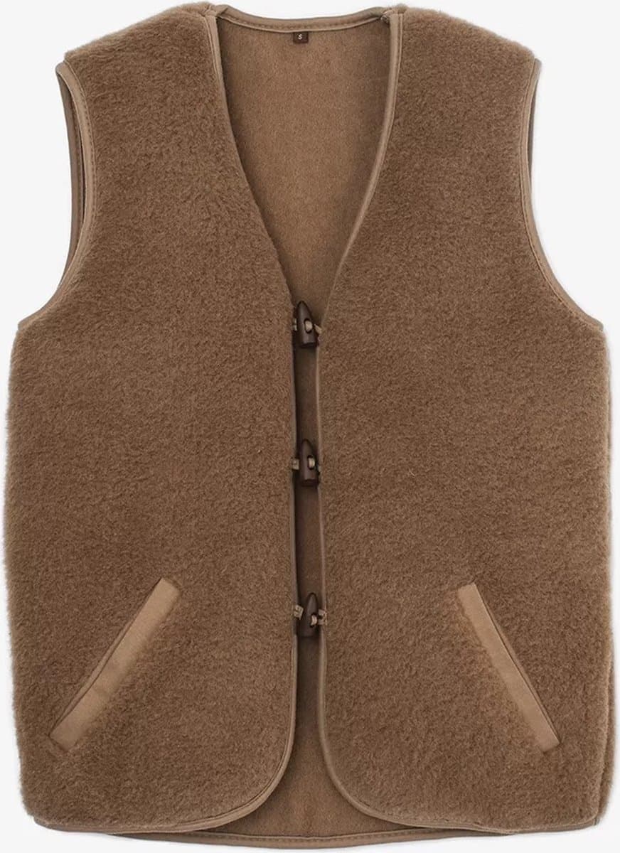 WOLLIES Amsterdam - Unisex Vest / Bodywarmer - Bruin - Maat M