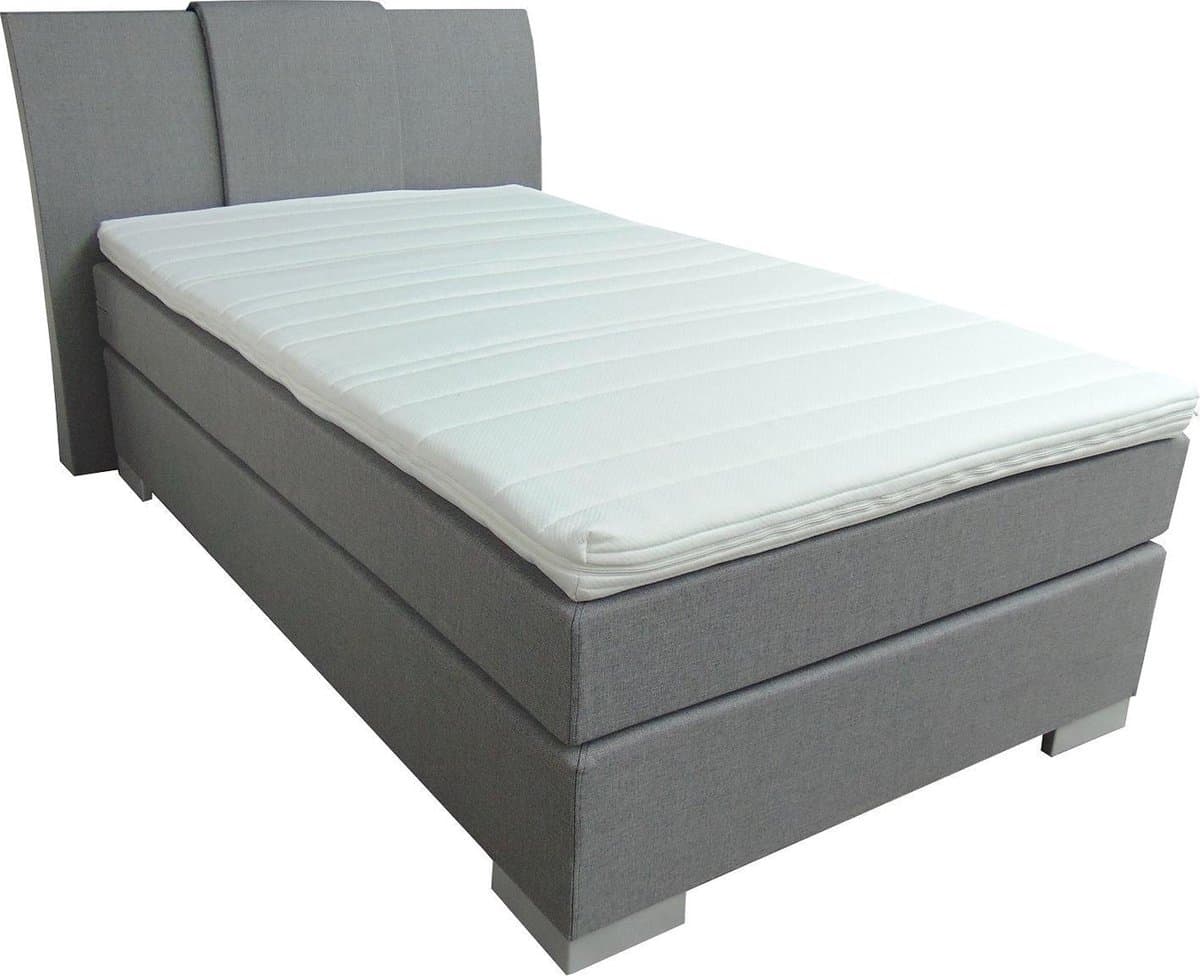 Slaaploods.nl Zeus - Boxspring inclusief matras - 80x210 cm - Grijs