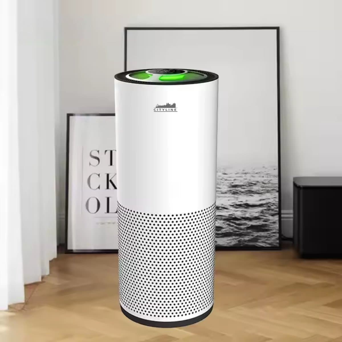 Cityline Luchtreiniger Ultra - Luxe Metalen behuizing - tot 55 m² - 460 m³ CADR - Geavanceerd 4 laags HEPA filter - Auto modus & Luchtkwaliteit sensor - LED display - Wifi functionaliteit - Slaapstand - Timer