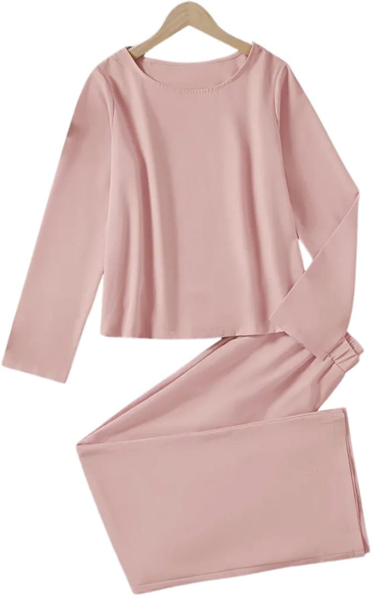 Livano Linnen Broek Dames - Zomerbroek - Volwassenen - Lange Broek - Pantalon - Strandbroek - Zomer - Ibiza Stijl - Roze - Maat XXL