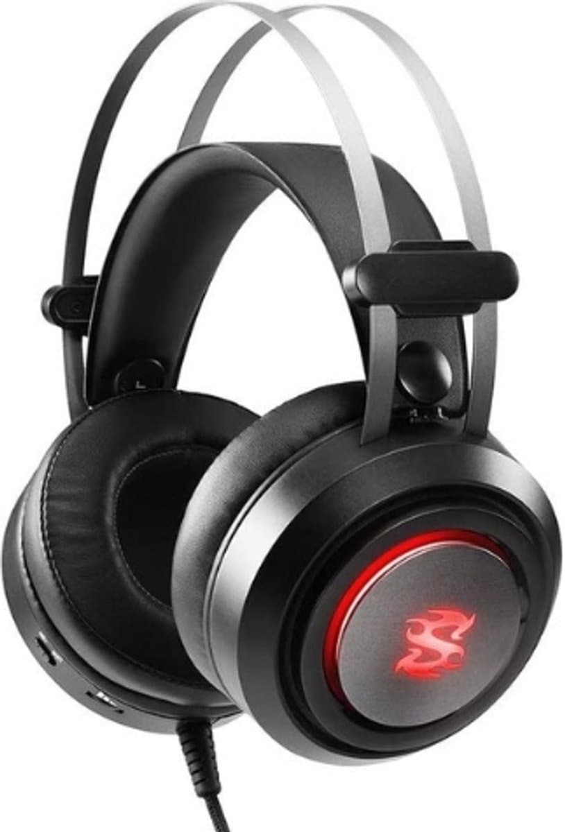 Intelectro Gaming Headset - Voor de Ultieme Audio- en Visuele Ervaring! - RGB Verlichting - USB Aansluiting voor PC en Playstation 4 - Zwart - Levering Sneller dan Aangegeven!