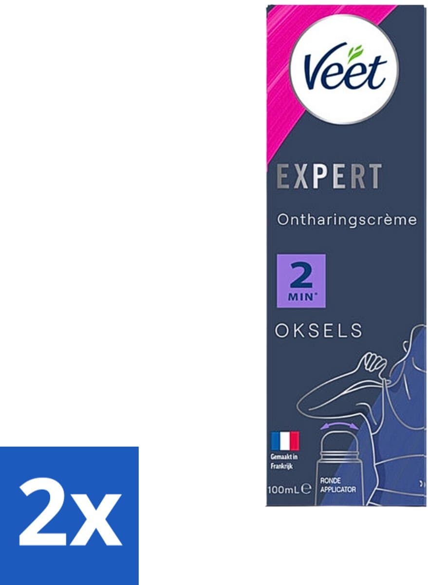 Veet Expert Ontharingscrème Oksels 100 ml - Voordeelverpakking - 2 stuks