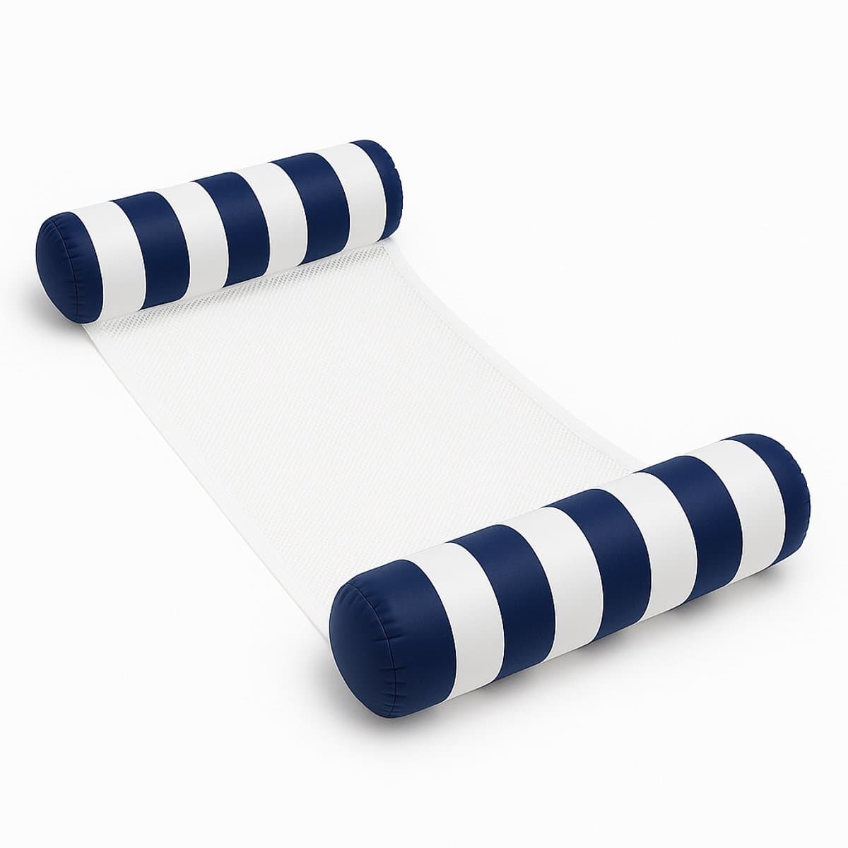 Dicadore - Waterhangmat - Luchtbed Zwembad - Luchtmatras opblaasbaar - Donkerblauw/wit gestreept - Zwembad/Strand - Waterspeelgoed - Vakantie