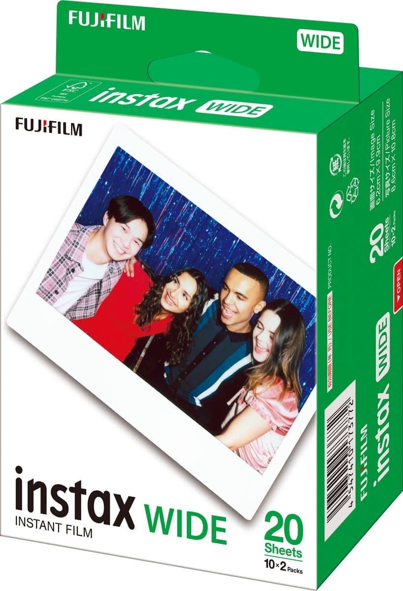 Fujifilm Instax WIDE Colorfilm Glossy (20 stuks)