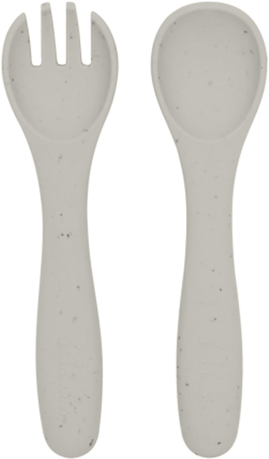 Kikkaboo Vork En Lepel - Platina Siliconen - Zand