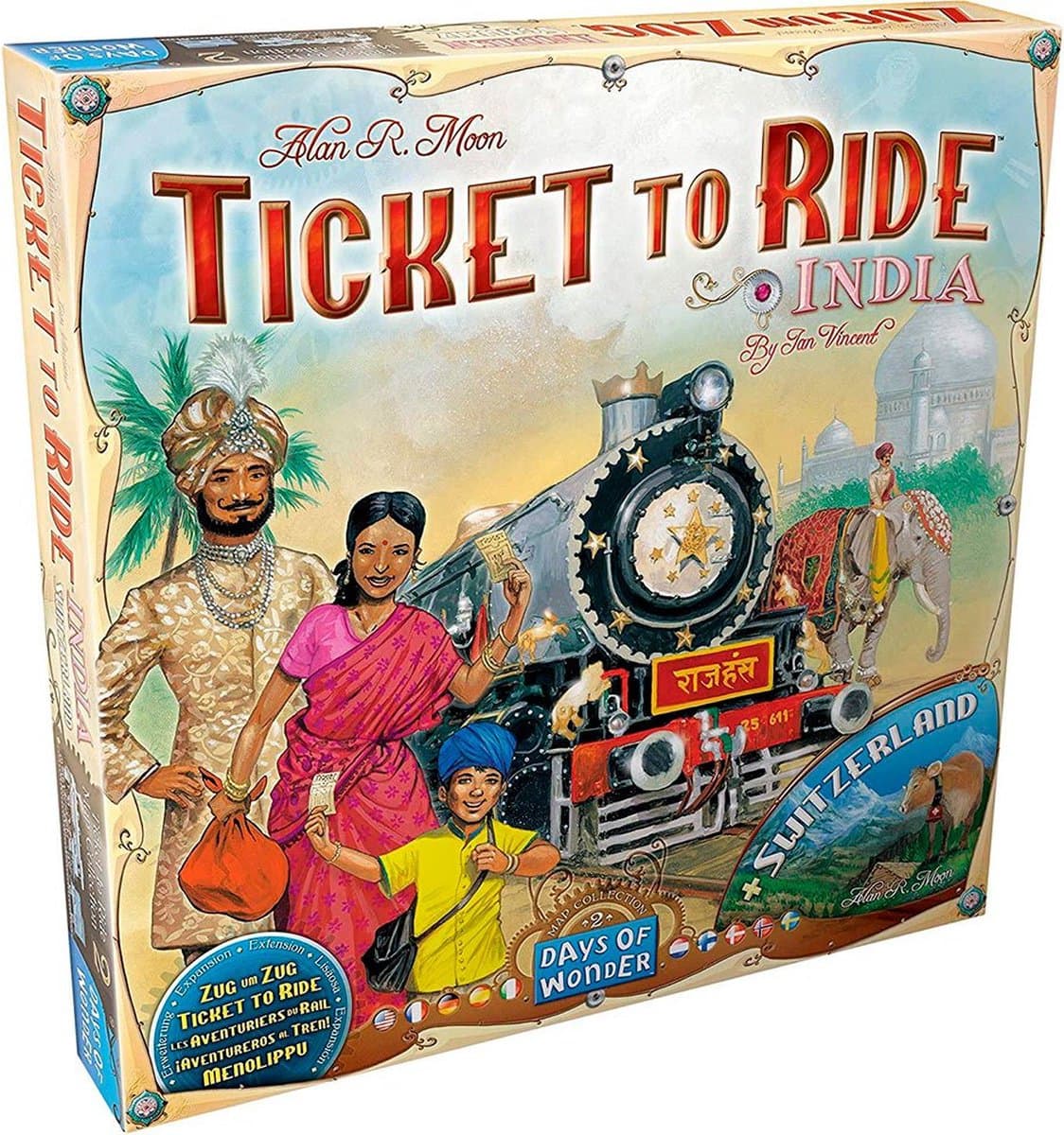 Days of Wonder - Ticket to Ride India & Zwitserland - Uitbreiding - Bordspel
