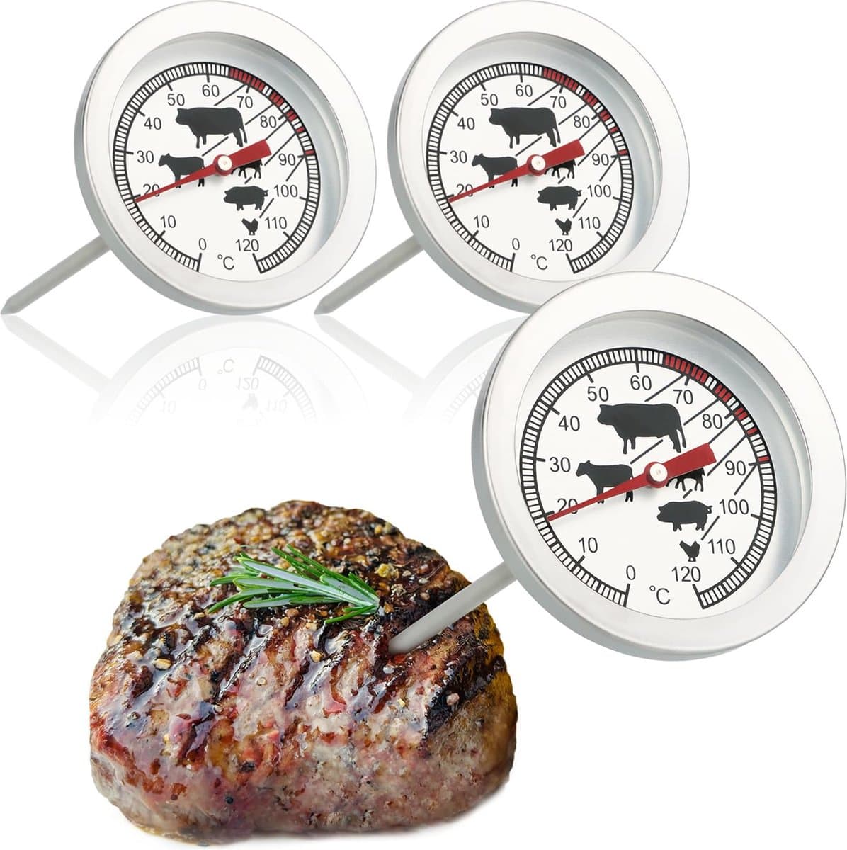 Lexium Vleesthermometer draadloos - Vleesthermometer bluetooth - Vleesthermometer digitaal - Digitale BBQ Thermometer Draadloos - Keukenthermometer