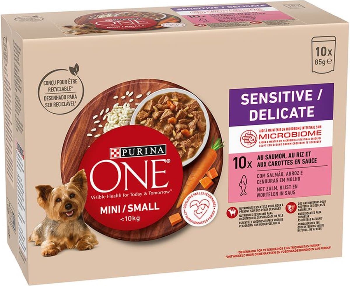 PURINA ONE Mini Sensitive Delicate Zalm voor Honden