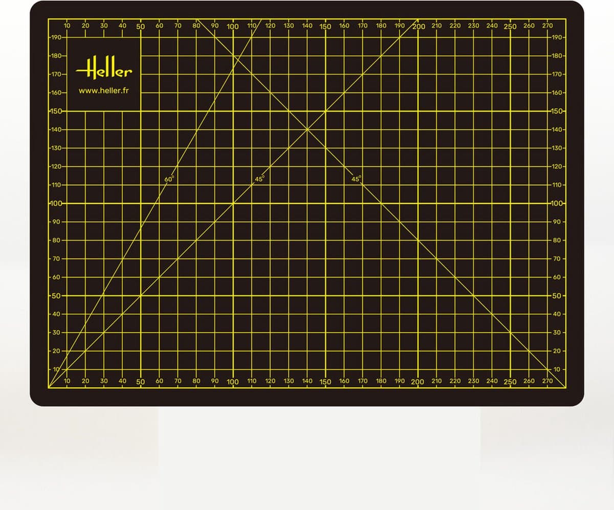 Heller Snijmat - 99010 A4 - Zwart met Geel - 30x22cm