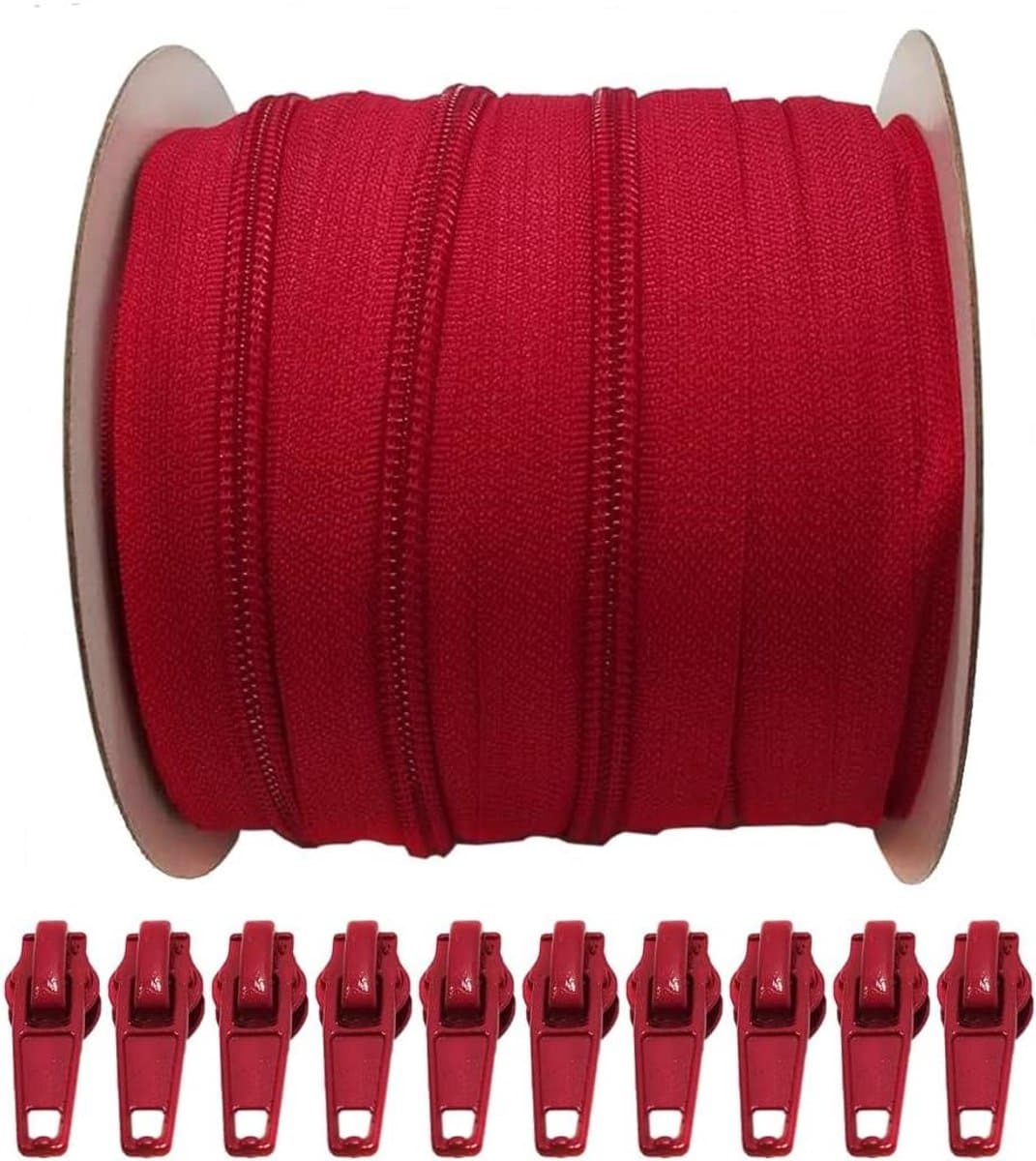 Gaasrits Rol - Nylon Rits - Kleding Maken - Inclusief Schuifregelaars - 20 Meter - 12 Kleuren