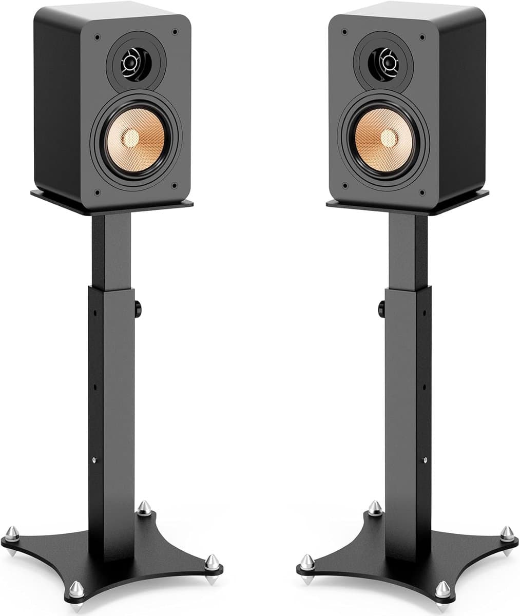 Speaker Stand - Universele Voet - Muziek Luisteren - Verstelbare Hoogte - 50-70 cm - Zwart
