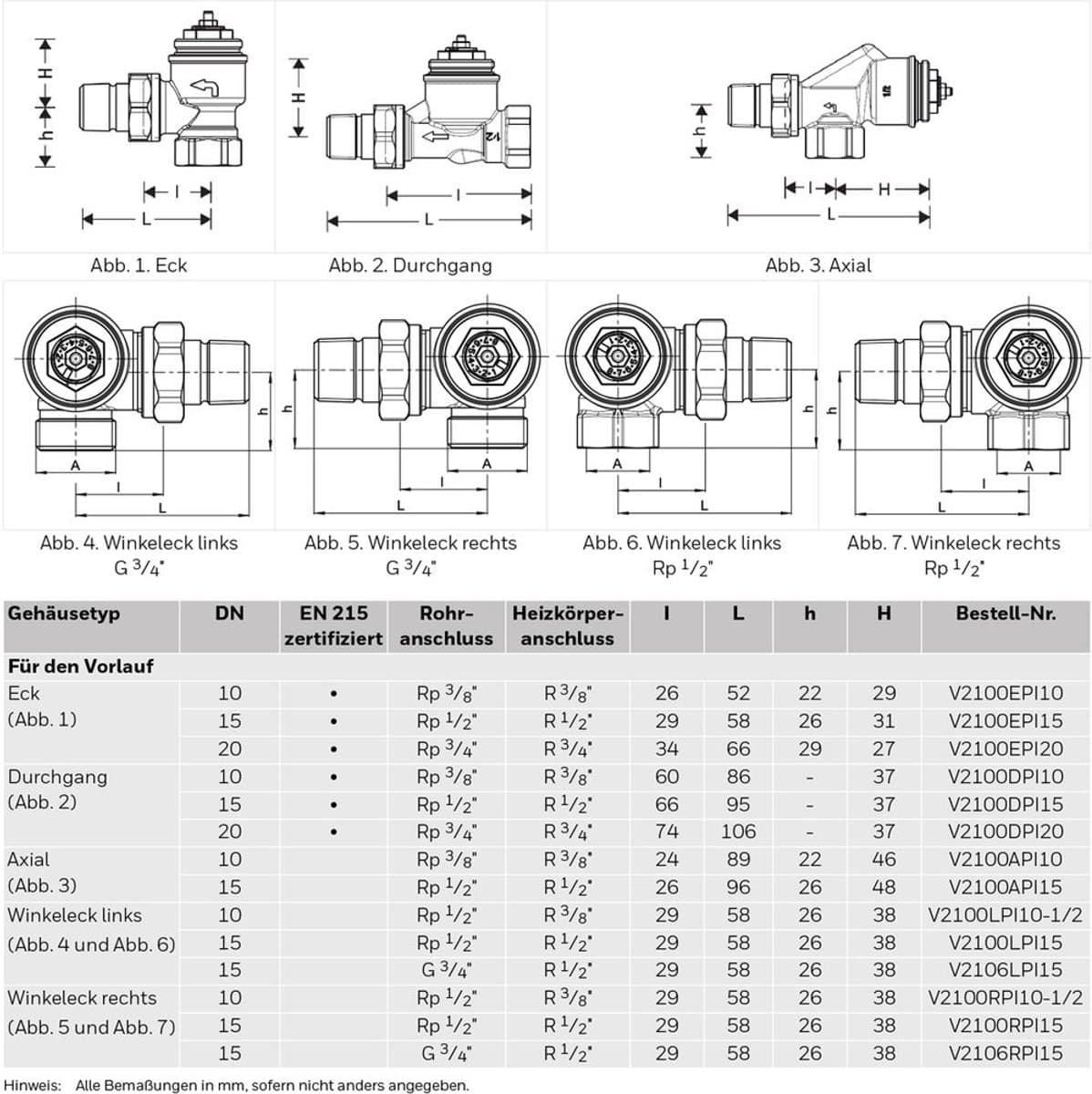 Honeywell Home Radiator afsluiters thermostatische radiatorafsluiter DN15 1/2” bi dubbel haaks links