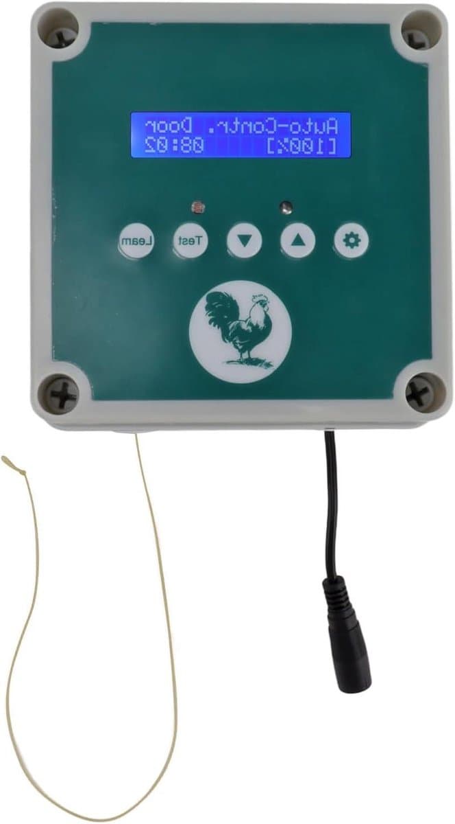 Kippenhok Deur Controller - Automatische Deur - Dierenwelzijn - Lichtsensor Timer - 839 g - Zwart