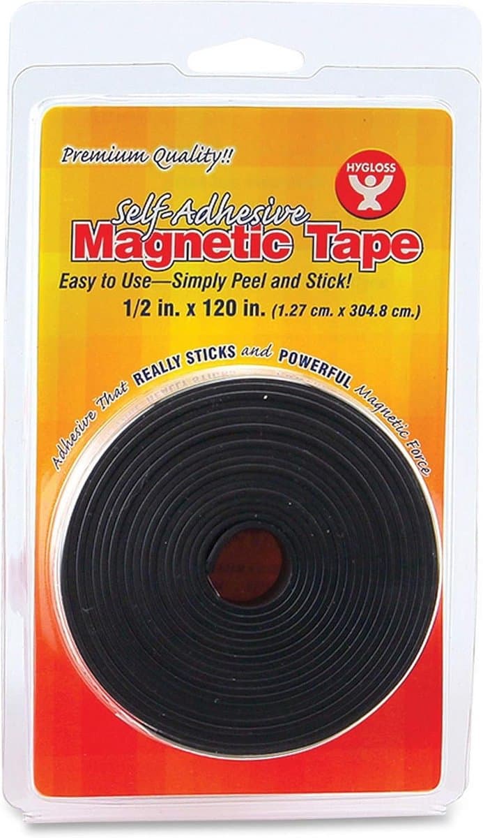 Zelfklevend Magneetband 12,7 mm x 305 cm - Krachtige Magnetische Strip voor Whiteboards, Koelkasten en Bureaus - Zwart