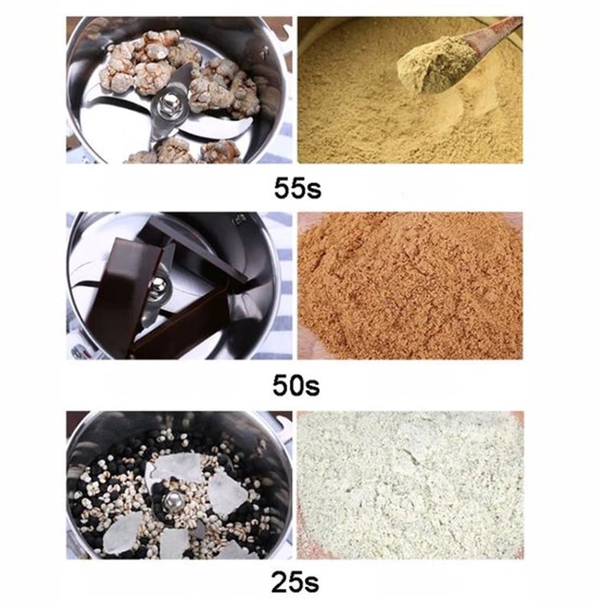 Kruidenmolen - Hakmolen - Specerijenmolen - Koffiemolens - Molen - 800G - Swing Type - Elektrische - Voor Granen, Koffiebonen, Droge Voeding & Specerijen - Kruidenmaler - Grinder - High-Speed Crusher